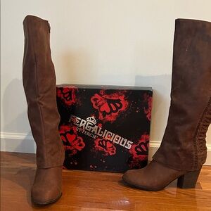 Fergalicious Women's COGNAC Heeled Boots